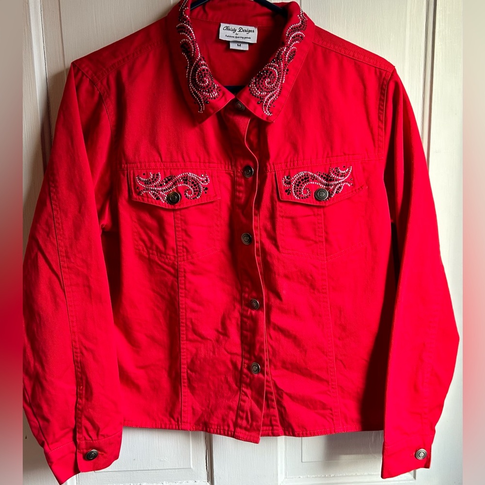 Vintage Christy Designs - Western Jacket / Shirt - Bling - Medium -